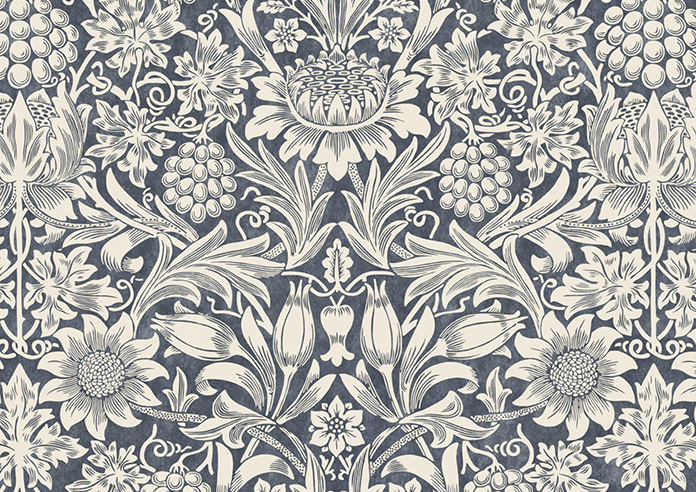William Morris At Home Sunflower, Indigo - Roller Blind - Image 6